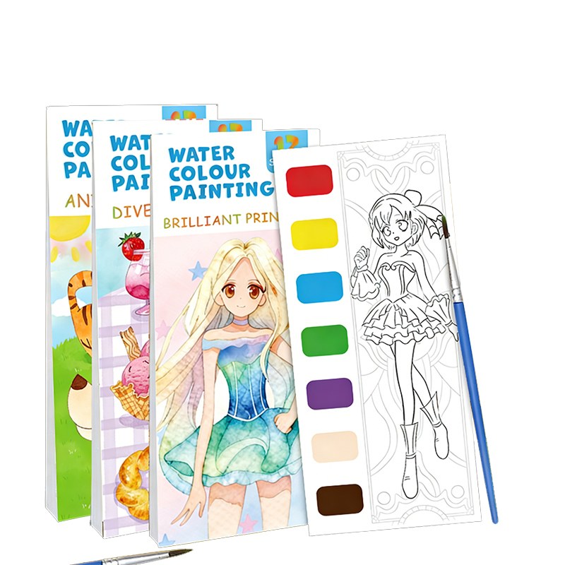 Hardcover aquarelboek met ingebouwde verf