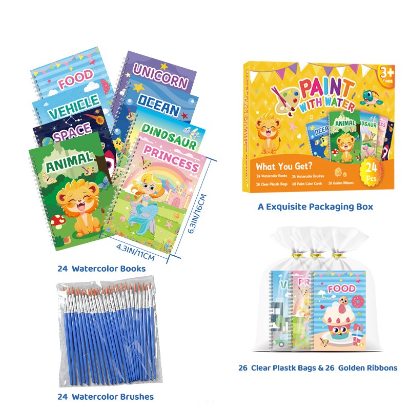 Aquarel kleurboek cadeauset
